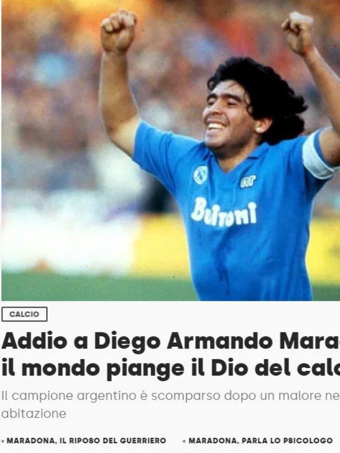 A manchete do Corriere dello Sport