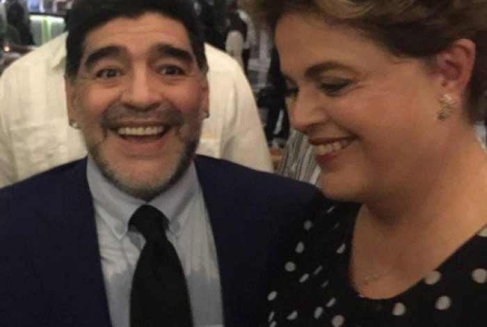Diego Maradona e Dilma