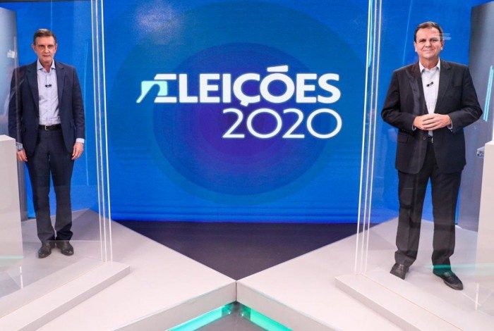 Eduardo Paes (DEM) e Marcelo Crivella (Republicanos). Globo/João Cotta