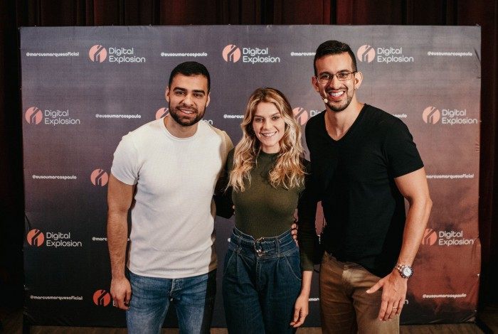 Isabela Santoni,  Marcus Marques e Marcos Paulo