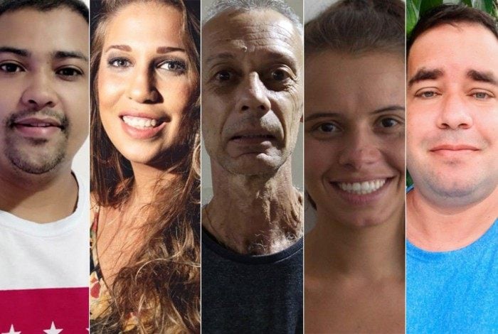 Da esquerda para direita: Maurício Peres (Rocinha), Carolina Marinho (Alemão), Ezemar Adad (Vila Aliança), Laura Campos Braz (Caju) e Daniel Delmiro (Vidigal)