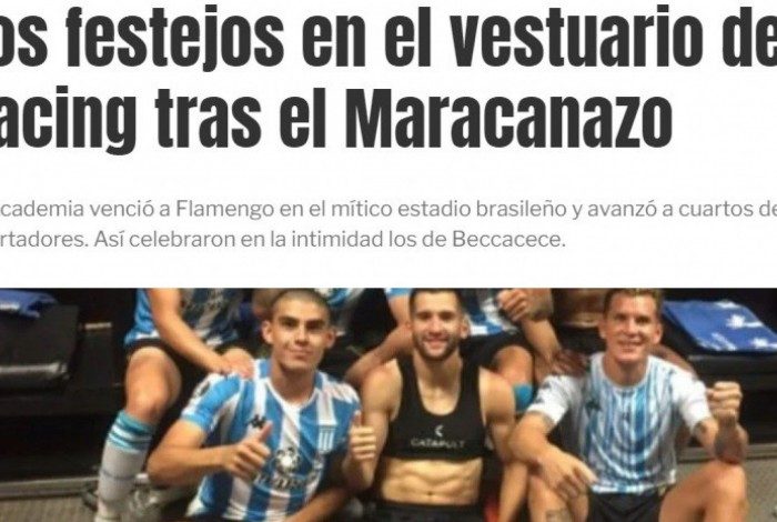 Jornal argentino destaca classificação do Racing