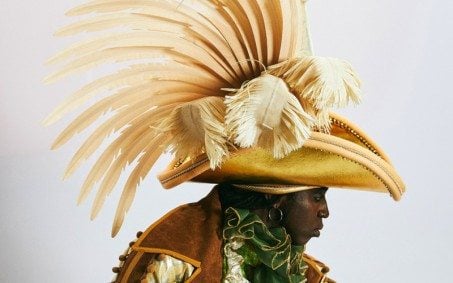 Leandro Vieira, do Império Serrano, divulga fantasia com 'plumas fake' e material alternativo