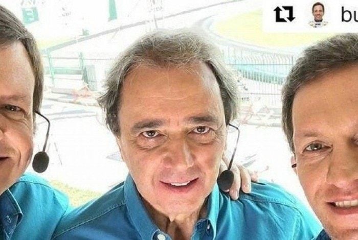 Sérgio Maurício e Reginaldo Leme em transmissão