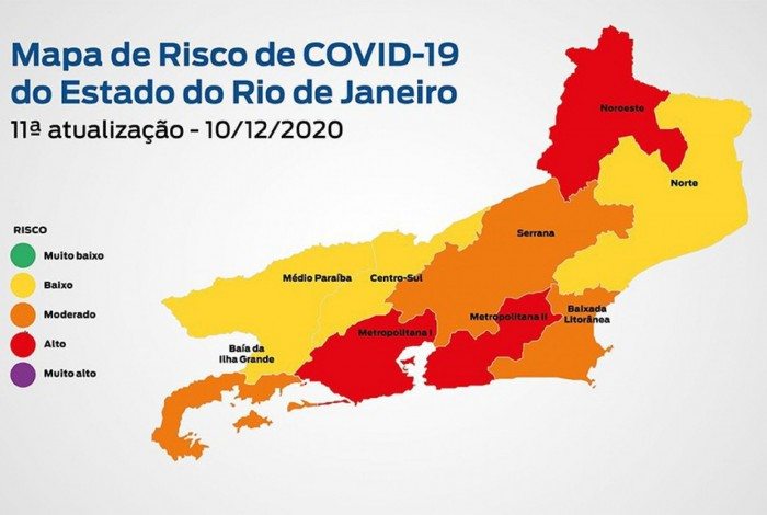 Mapa de risco mostra que 75% da população do estado está em locais considerados de alto risco para a Covid-19