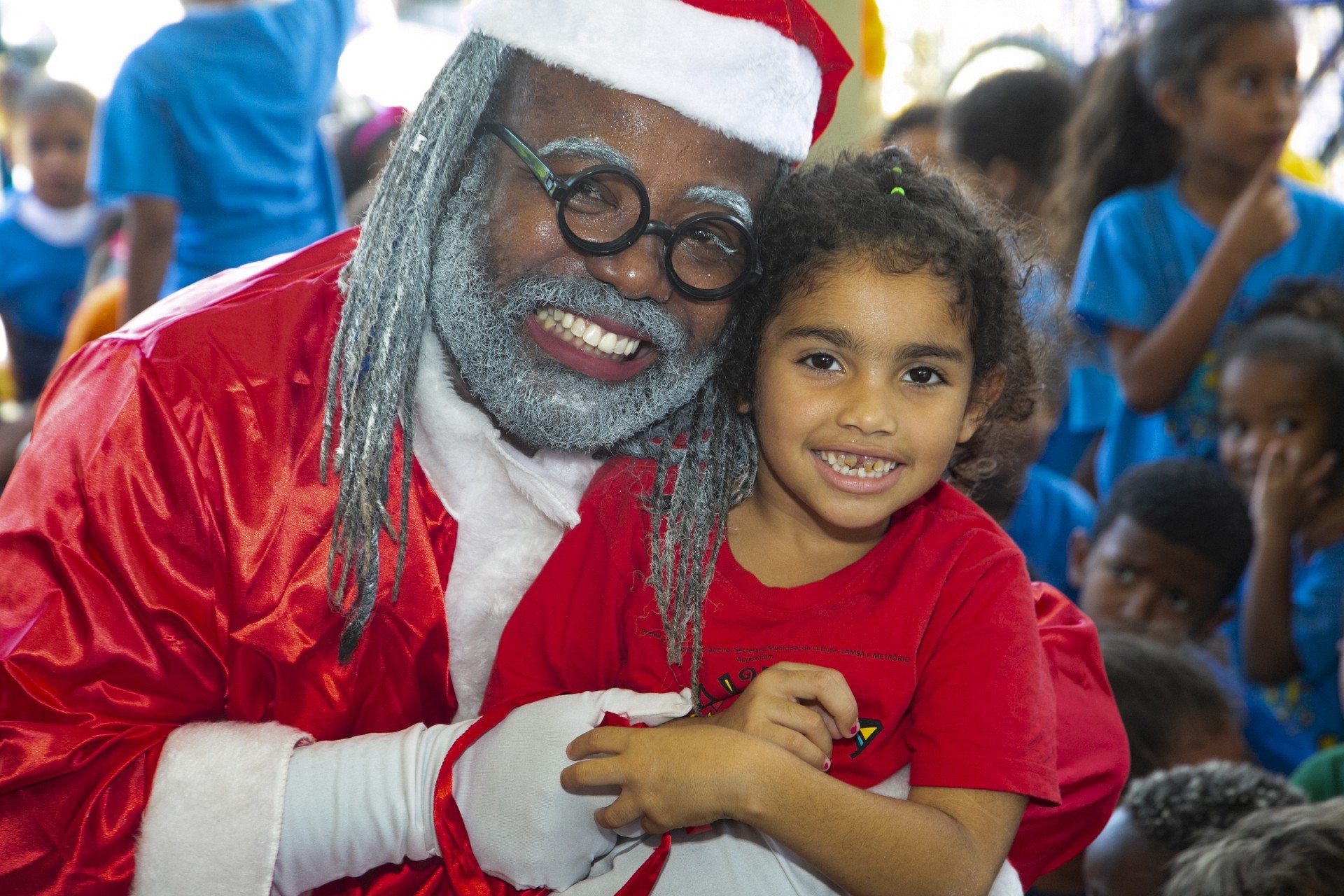 França de Papai Noel em ação da Cidade de Deus no ano passado - Cacau Fernandes / Divulgação