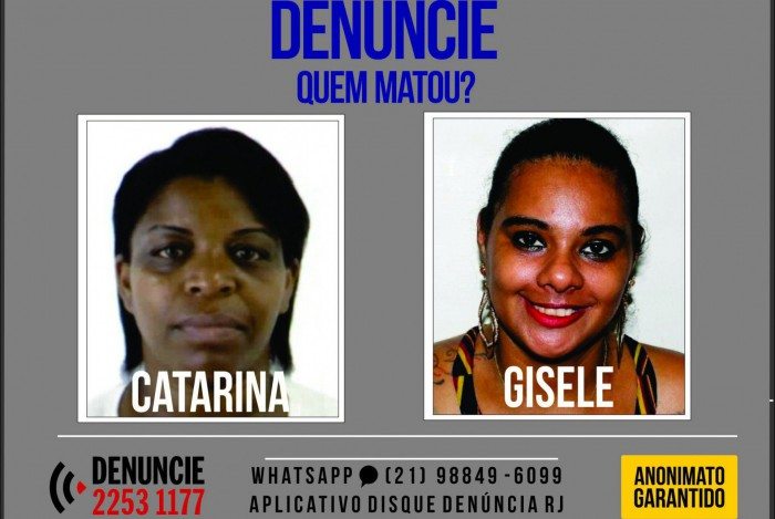 Catarina da Silva Reis, de 46 anos, e Gisele Pereira de Aguiar, de 34, foram assassinadas em Angra dos Reis