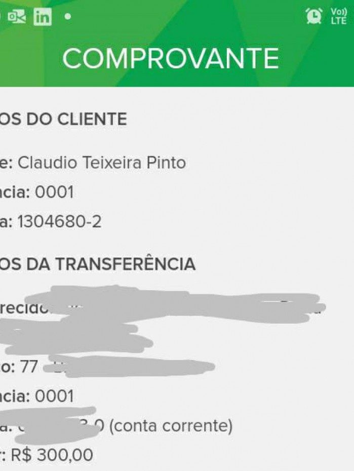 Post da conversa entre acompanhante e Claudio Fits