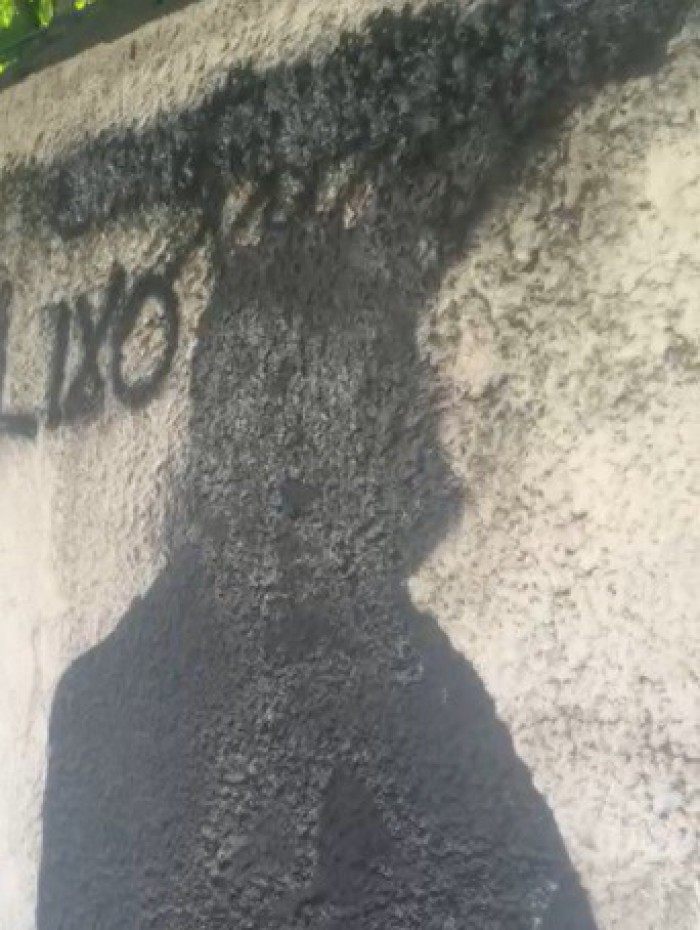 Imagem de T&uacute;lio foi pichada