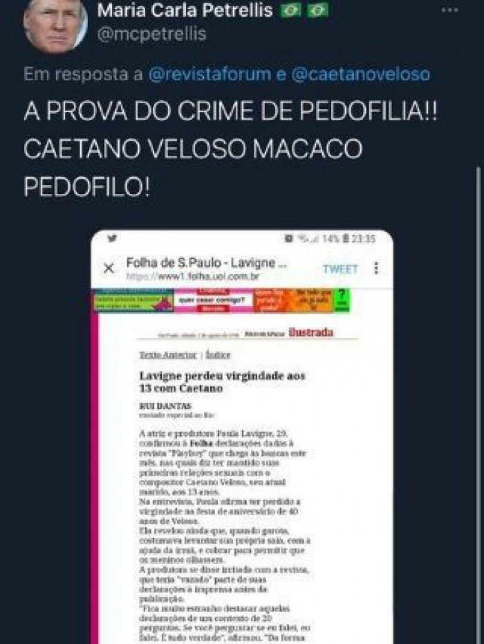 Post da agressão verbal de Maria Carla Petrellis