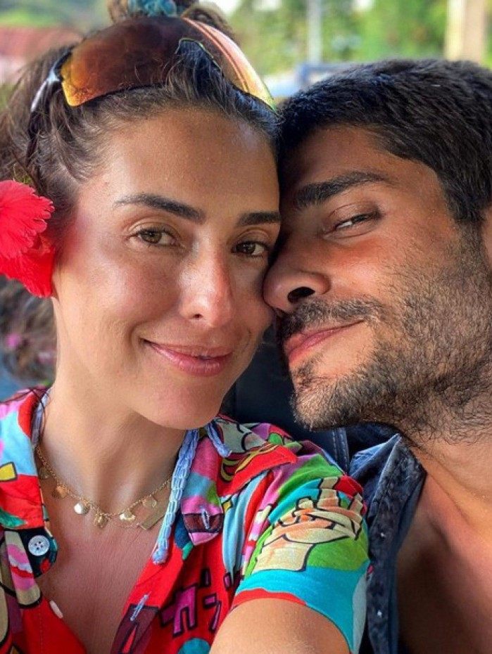 Fernanda Paes Leme e o namorado