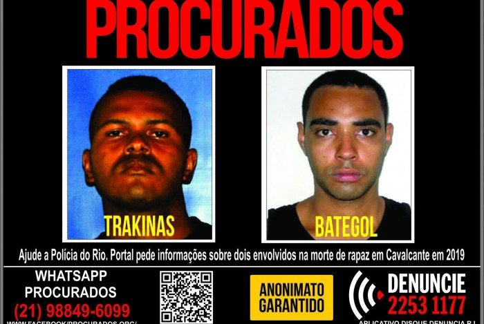 Portal dos Procurados pede informações sobre dois envolvidos na morte de um jovem em Cavalcante em 2019