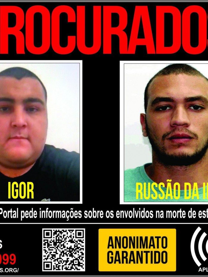  Igor Moreira Dantas, conhecido como &lsquo;Gordinho do Ouro&rsquo; e Jos&eacute; Ricardo dos Santos Pontes J&uacute;nior, vulgo &lsquo;Russ&atilde;o da Ilha&rsquo;, est&atilde;o foragidos e s&atilde;o suspeitos pela morte do estudante.