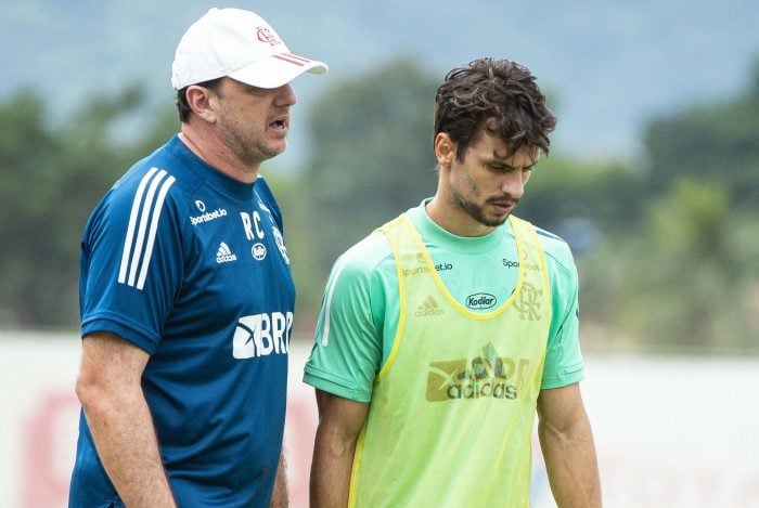 Rodrigo Caio e Rog&eacute;rio Ceni