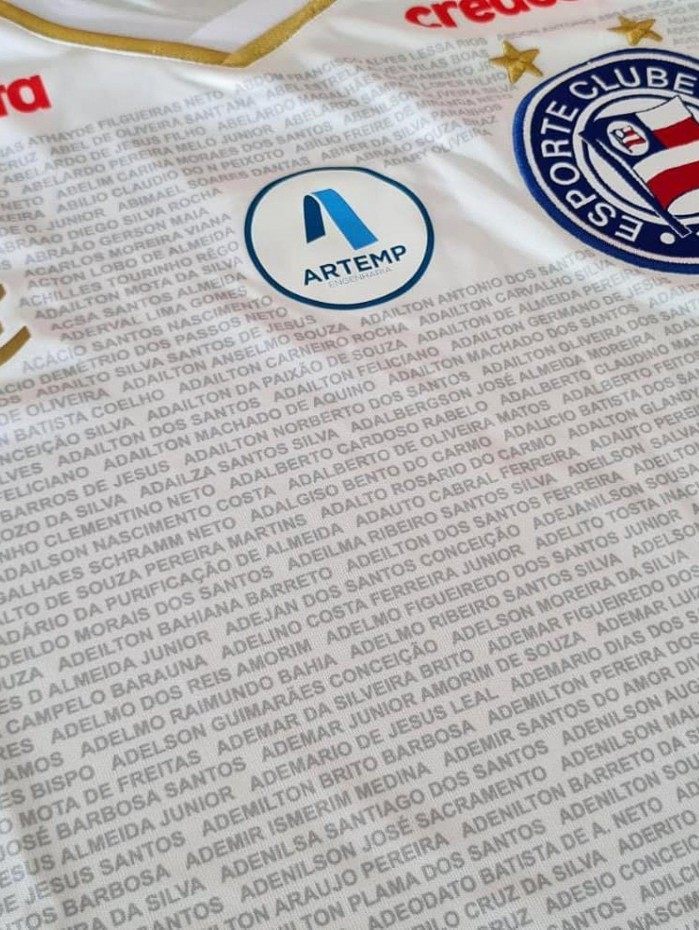 Os nomes dos sócios, distribuídos em ordem alfabética, serão estampados nas camisas dos 21 jogadores relacionados para enfrentar o Santos