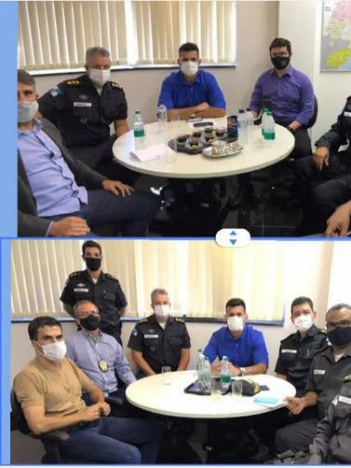 Estiveram presentes no encontro: coronel PM Menezes; tenente-coronel PM Cruz; coronel PM Jo&atilde;o Carlos; tenente-coronel PM Alonso e os delegados Geraldo Rangel de Andrade; Mario Cesar Monerat Viana; Gesner C&eacute;sar Bruno; Henrique Vitor Lobato e Avelino da Costa Lima Filho.