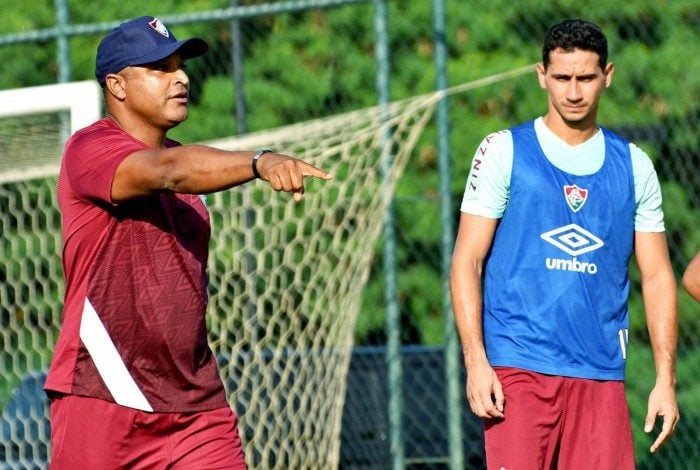Roger Machado em seu primeiro treino no Fluminense e ganso - 02/03/2021 