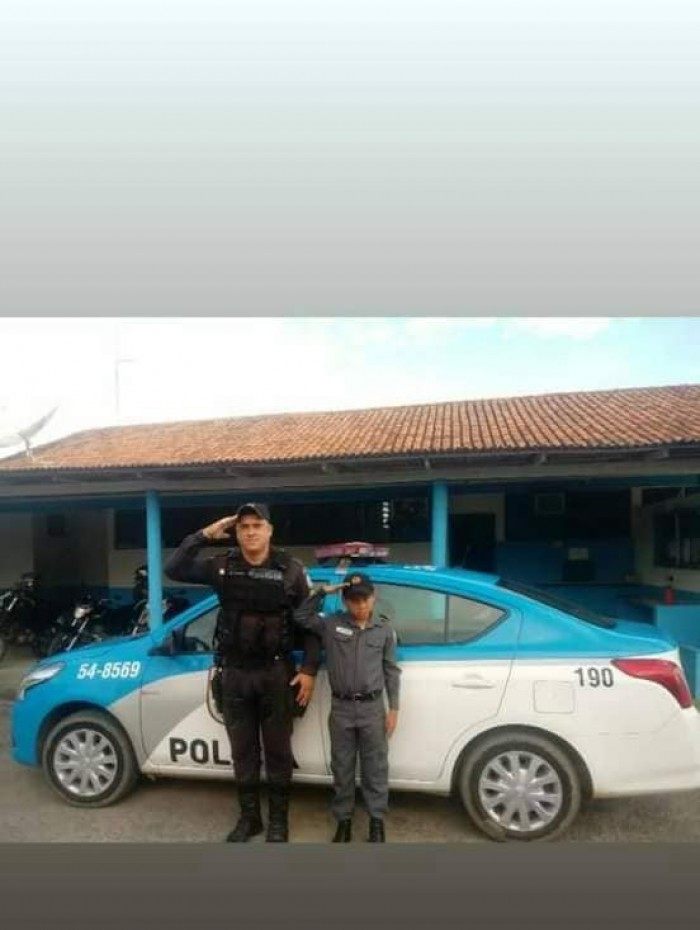 Davison antes da pandemia em visitas na 2ª Cia do 29° BPM.