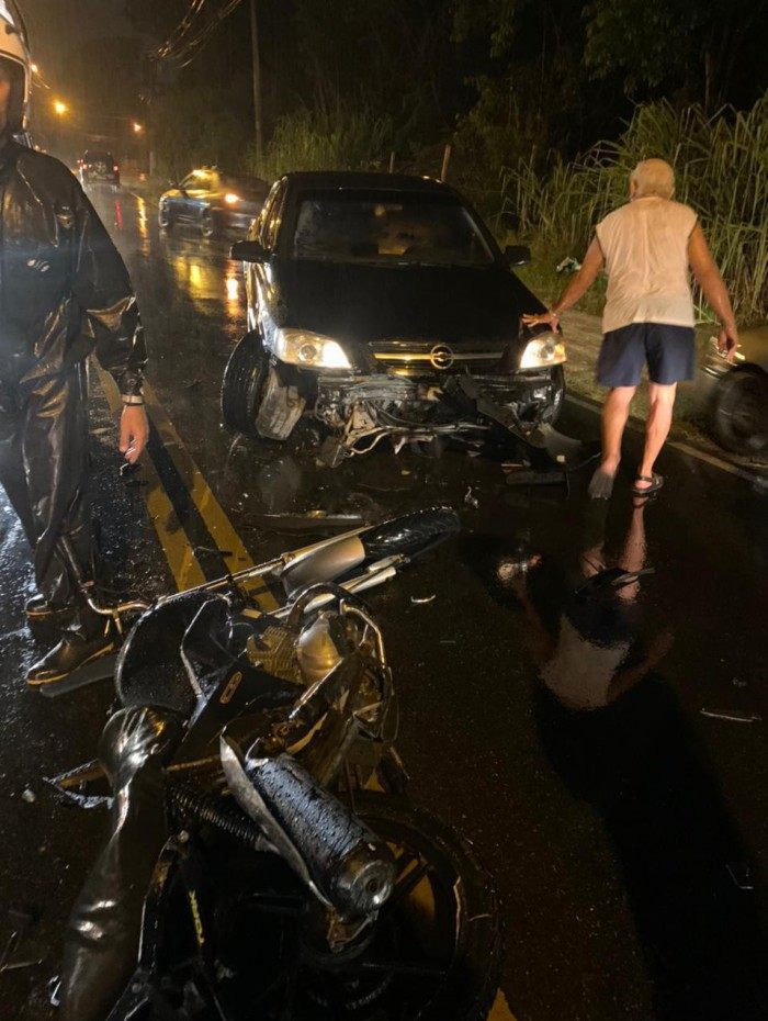 Foto do acidente que vitimou Ivan Vander.