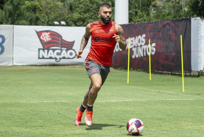 Gabigol retornou aos treinos no Flamengo