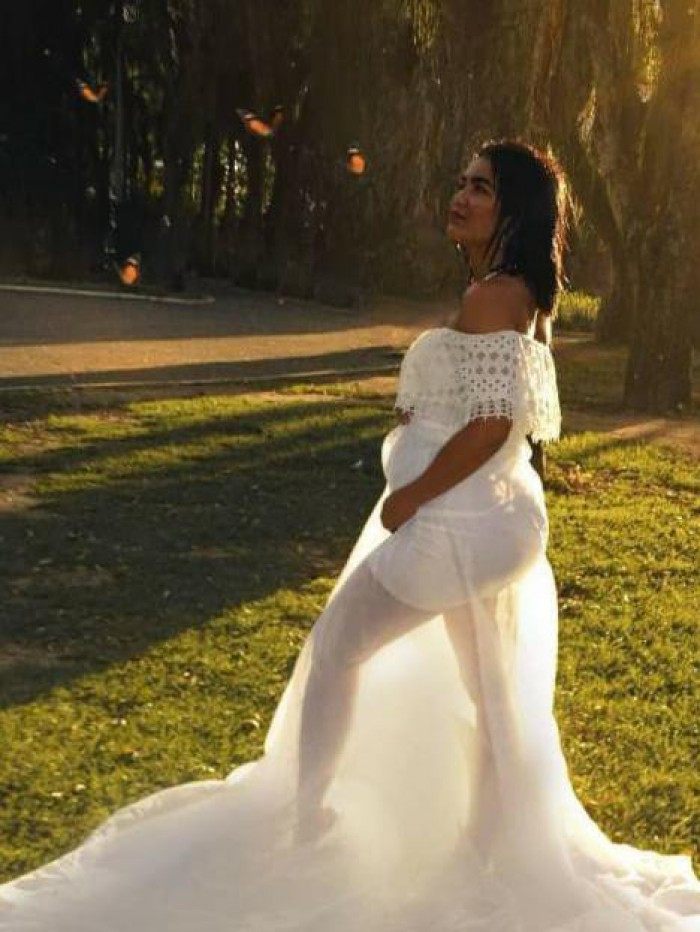 Priscila Torquato postou uma foto em suas redes sociais no dia 23 de fevereiro, simulando estar gr&aacute;vida. 