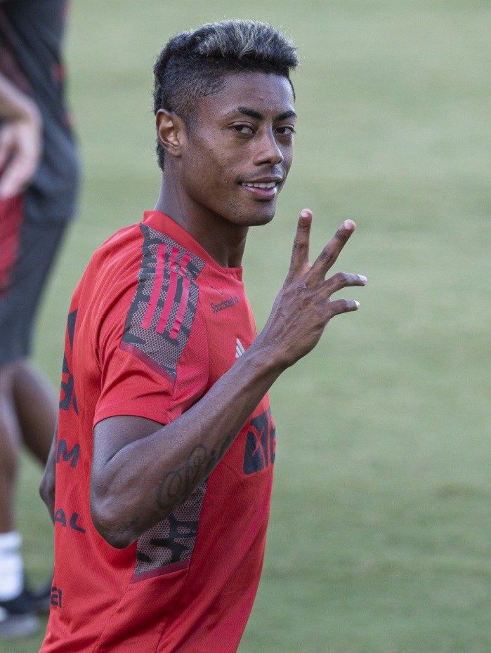 Bruno Henrique, atacante do Flamengo - Atividade no Ninho - 29-03-2021 - Alexandre Vidal / Flamengo