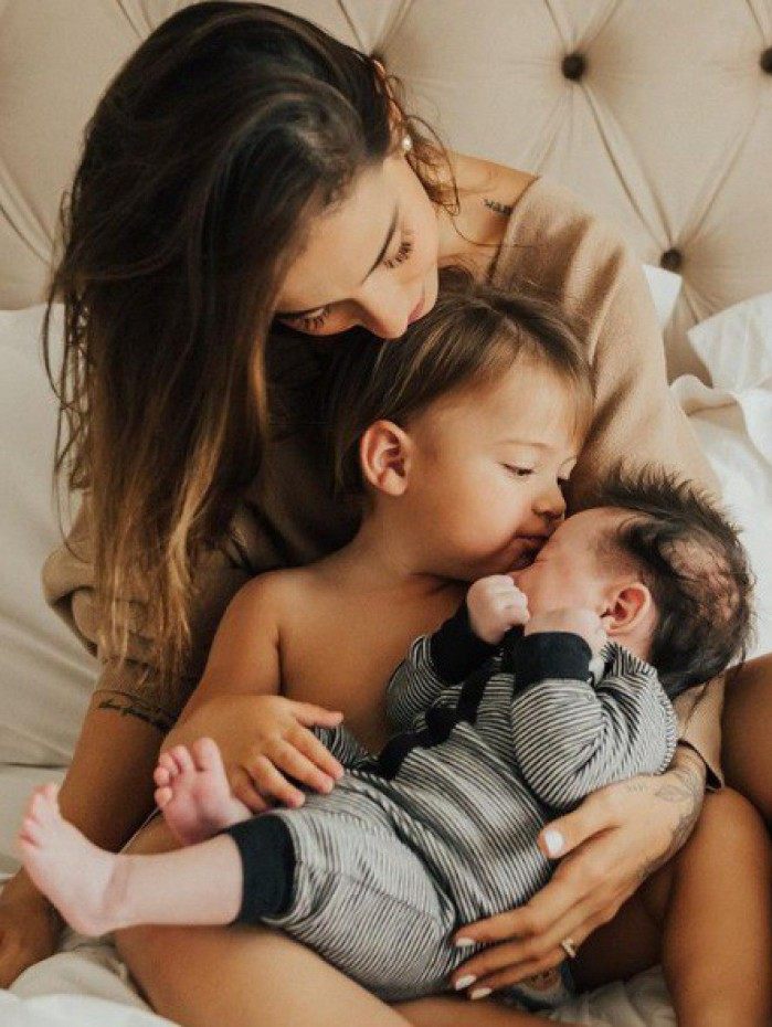 Gabi Brandt e os filhos