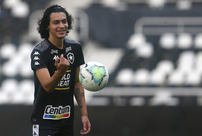 Matheus Nascimento. Treino Botafogo no Estadio Nilton Santos. 04 de Fevereiro de 2021, Rio de Janeiro, RJ, Brasil