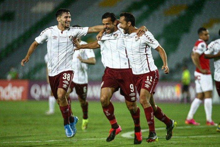 Armênia, Colômbia - 28/04/2021 - Estádio Centenário de Armênia..Fluminense enfrenta o Independiente Santa Fé na Colômbia esta noite pela 2ª rodada da fase de grupos.da Copa Libertadores 2021