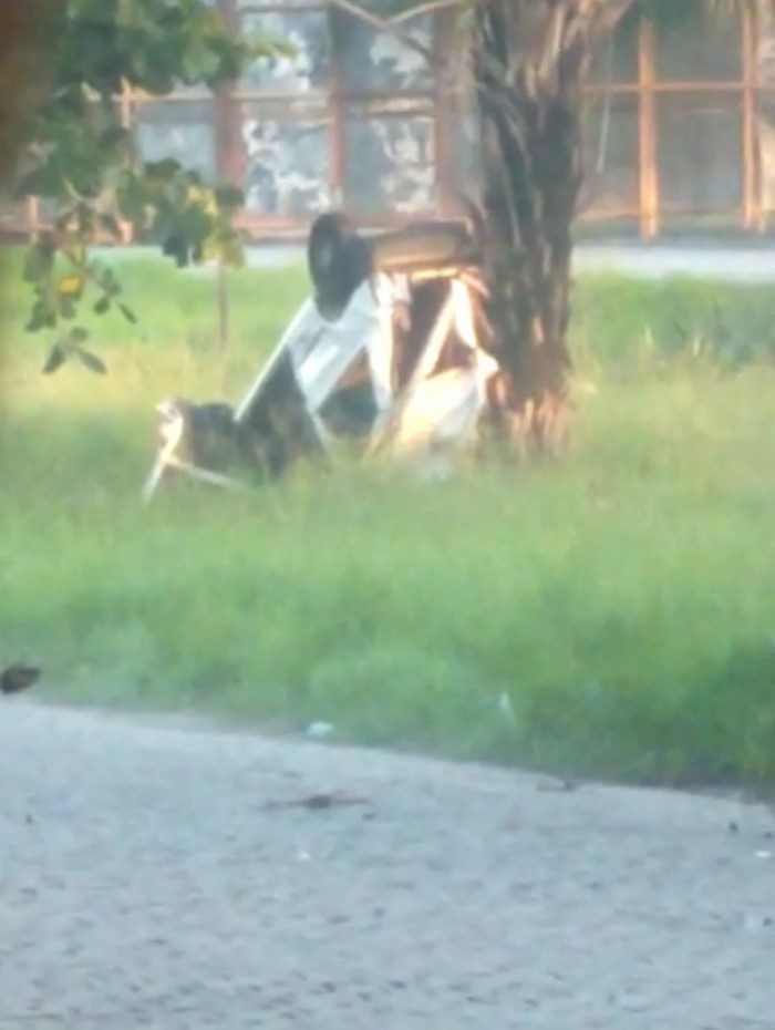 Carro capota e deixa uma pessoa morta na Avenida Brasil, na altura de Bangu