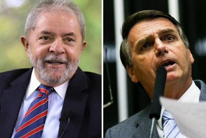 Ex-presidente Lula (PT) e presidente Jair Bolsonaro (sem partido)