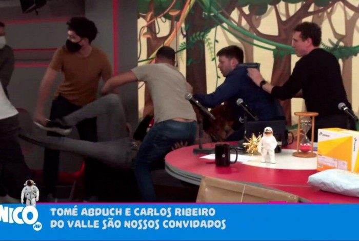 Tomé Abduch troca socos com integrante do humorístico 'Pânico'