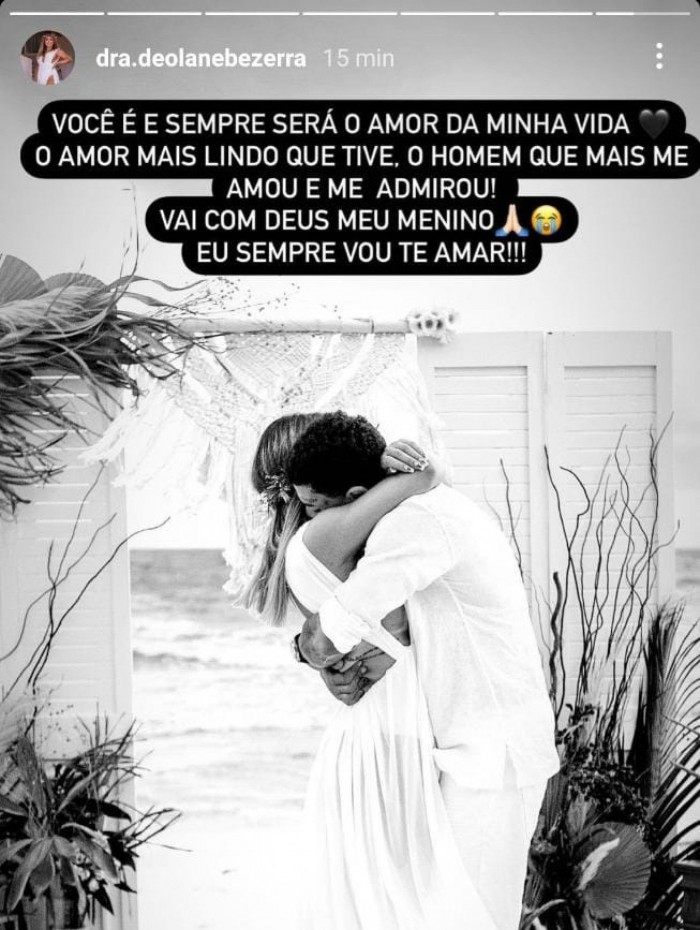 Deolane, esposa de MC Kevin se declara após ser confirmado a morte do cantor