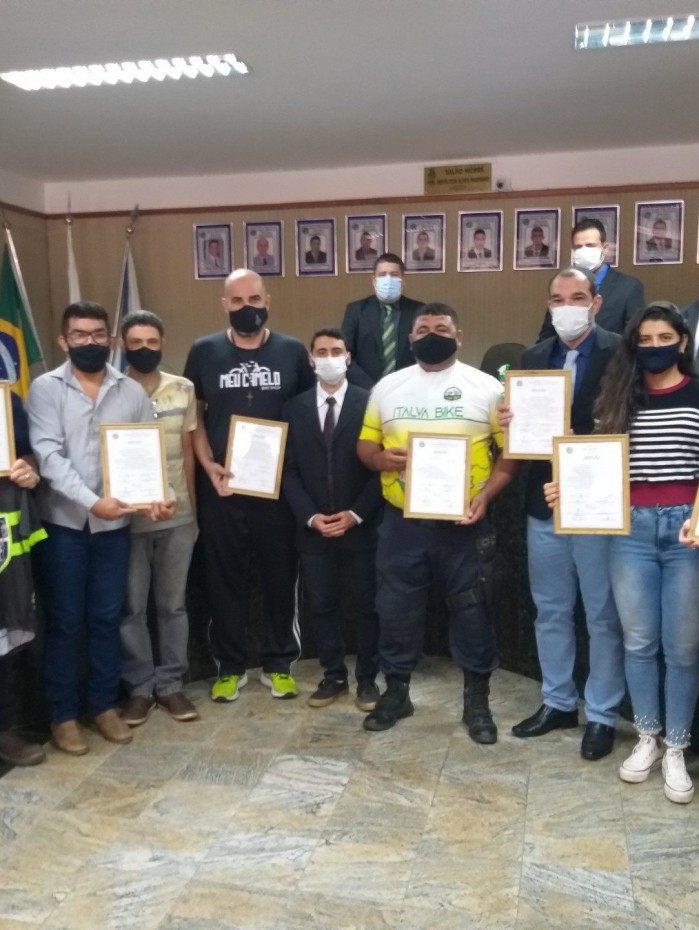 Homenagem em alusão ao dia municipal do ciclista.