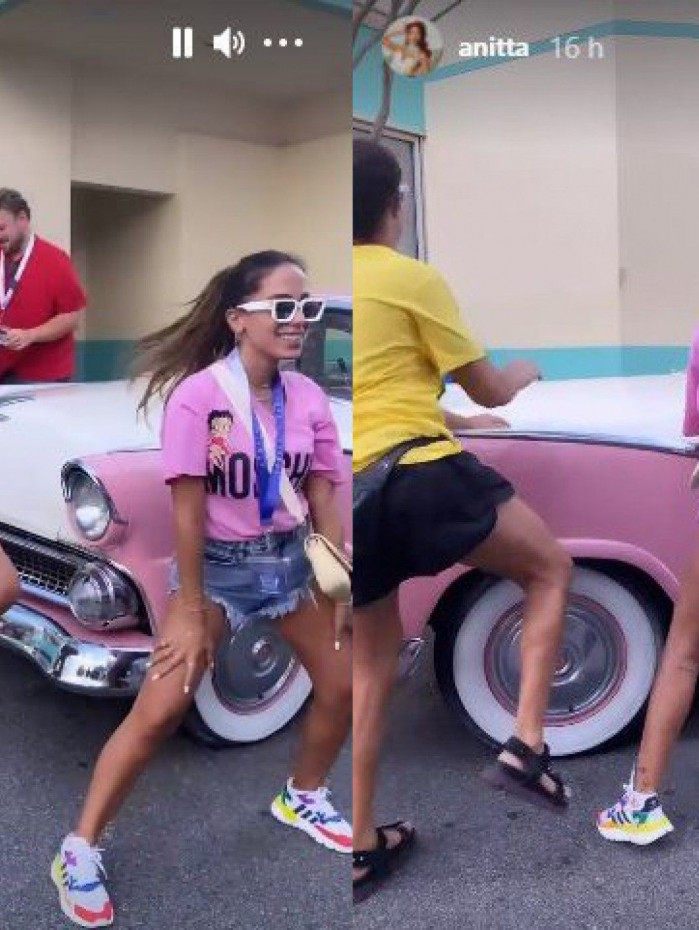 Anitta dan&ccedil;a 'Girl From Rio' nas ruas da Disney, na Fl&oacute;rida