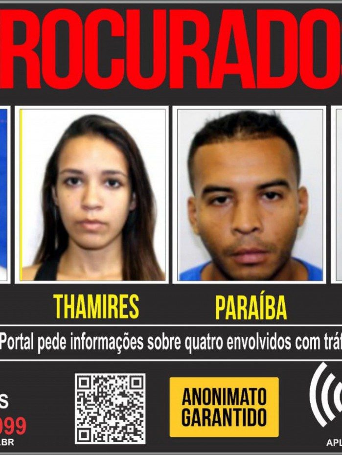 O Portal dos Procurados pede informações sobre a localização do traficante Leleco e membros de sua quadrilha