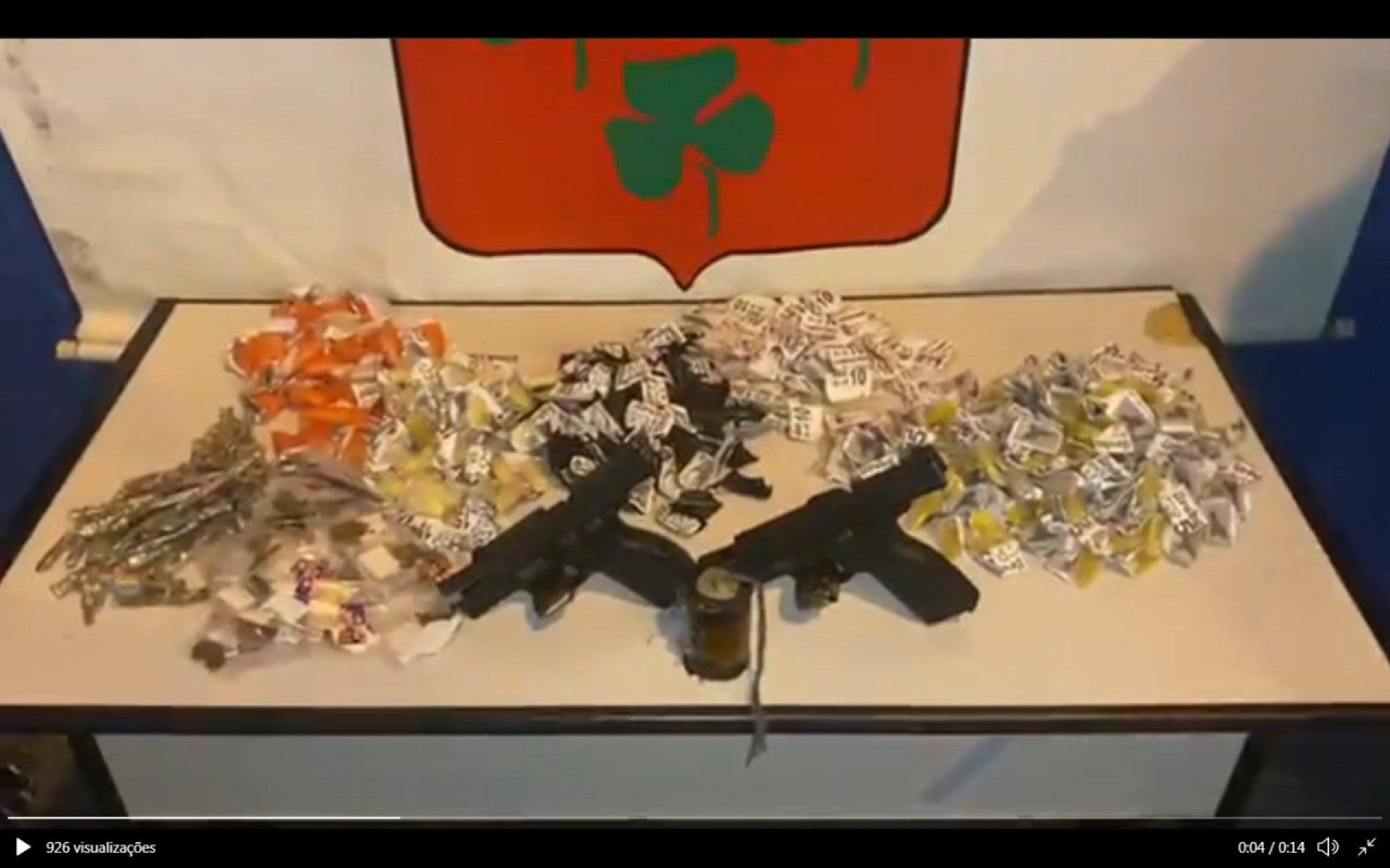 Apreens&atilde;o no morro do Urubu