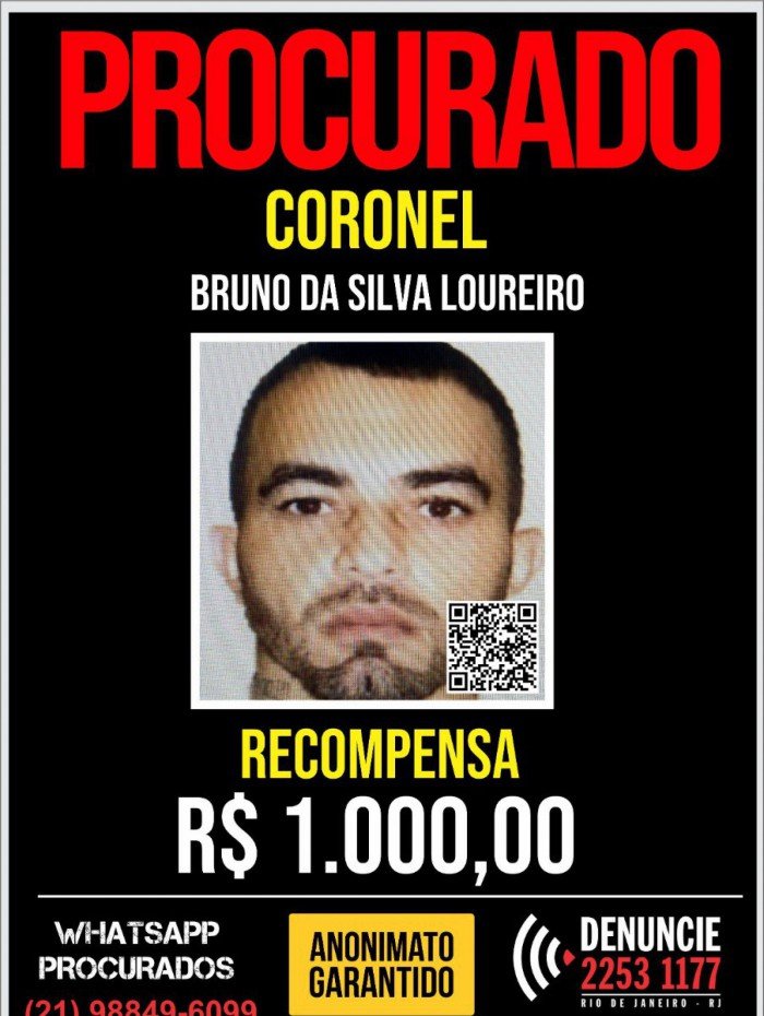 Disque Denúncia oferece recompensa por informações sobre Coronel, líder do TCP