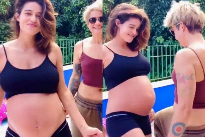 Nanda Costa dança com a esposa 