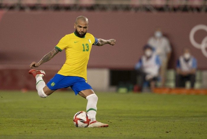 Daniel Alves, Brasil x México pela semifinal da Olimpíada Tóquio 2020 
