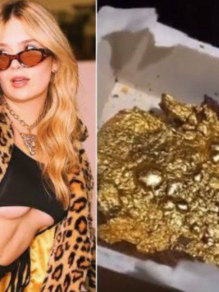 Viih Tube prova bife com partículas de ouro