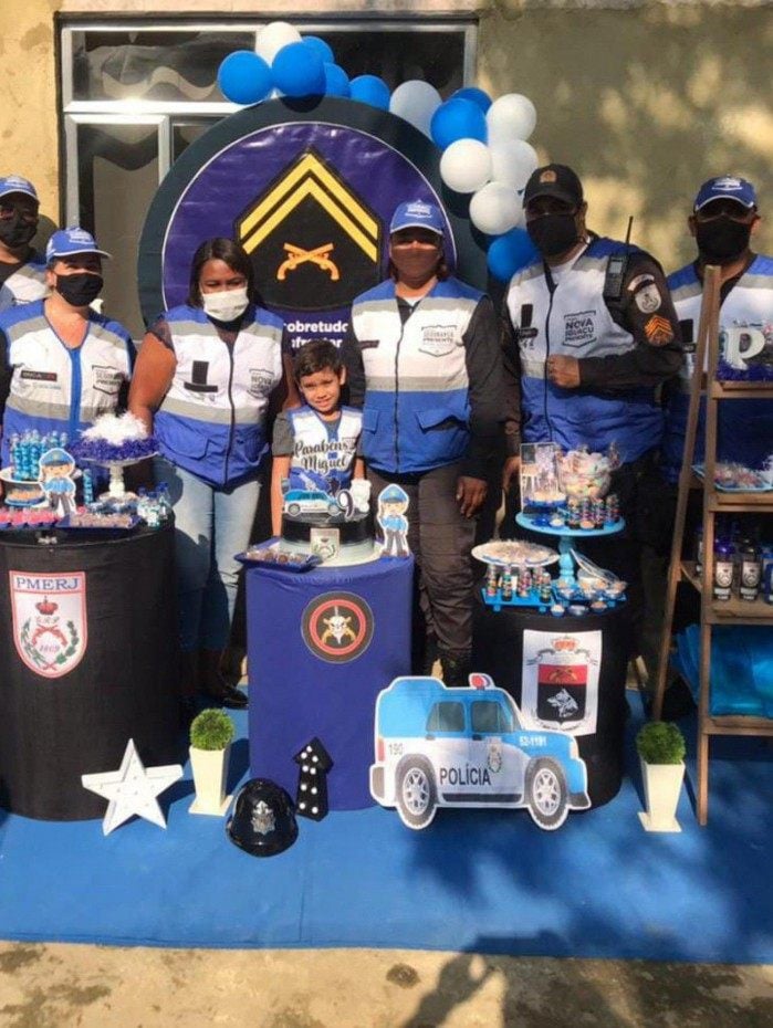 Agentes do Seguran&ccedil;a Presente compareceram a festa de anivers&aacute;rio de Miguel.