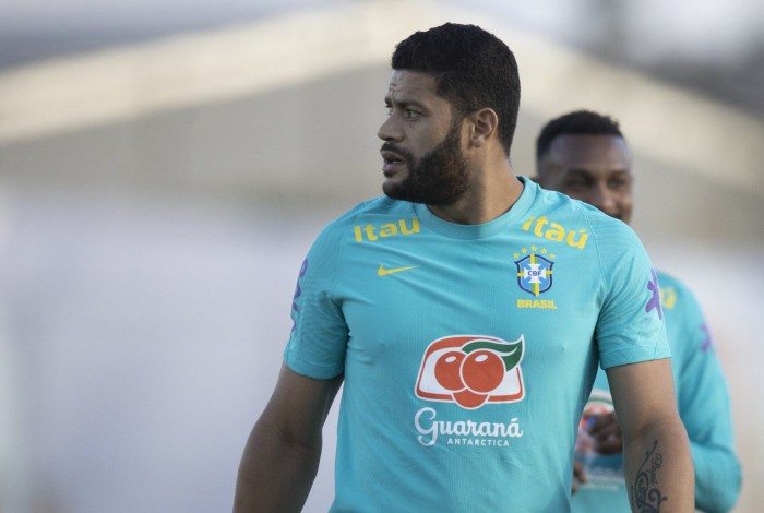 Treino da Seleção Brasileira no CT do Corinthians. Hulk. 