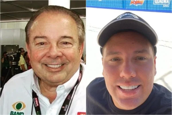 O narrador Luciano do Valle e seu neto Lucas do Valle