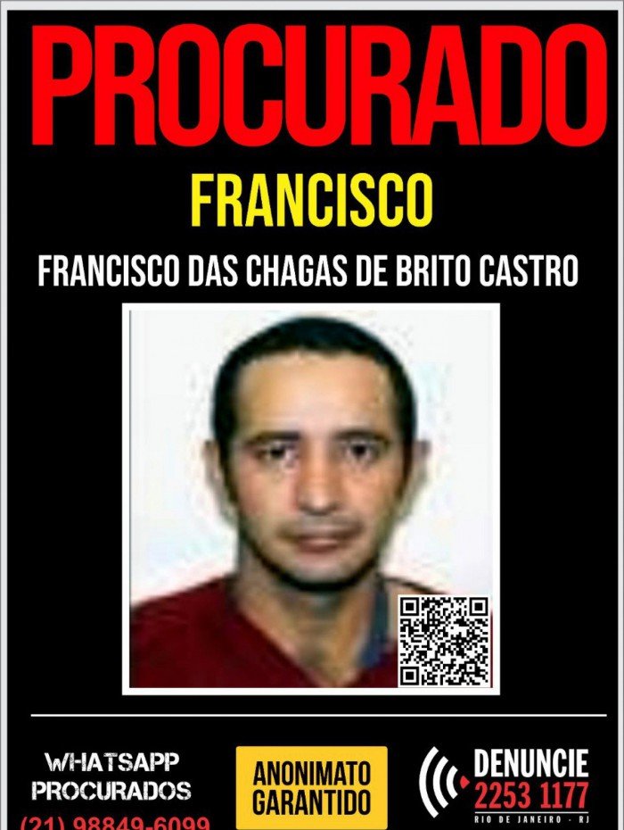 Francisco de Chagas de Brito Castro, de 40 anos, &eacute; suspeito de comandar transa&ccedil;&otilde;es il&iacute;citas da mil&iacute;cia de Rio das Pedras e Muzema, na Zona Oeste do Rio