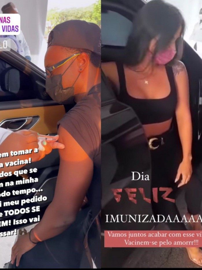 Vacinação de Carol Peixinho e Thiaguinho levanta suspeita de affair entre os dois 
