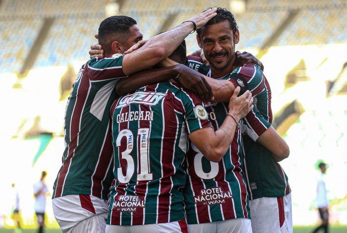 Fred comemora o gol de n&uacute;mero 155 na hist&oacute;ria do Brasileiro e que o deixou &agrave; frente de Rom&aacute;rio, com 154