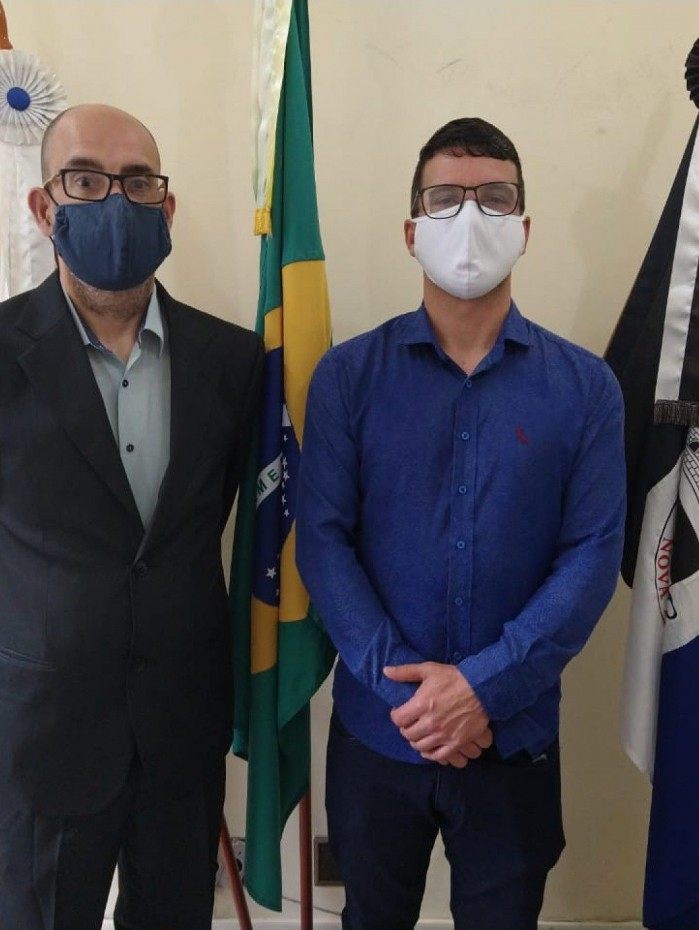 O secretário de Governo, Marcinho Alves (à direita) com o novo subsecretário