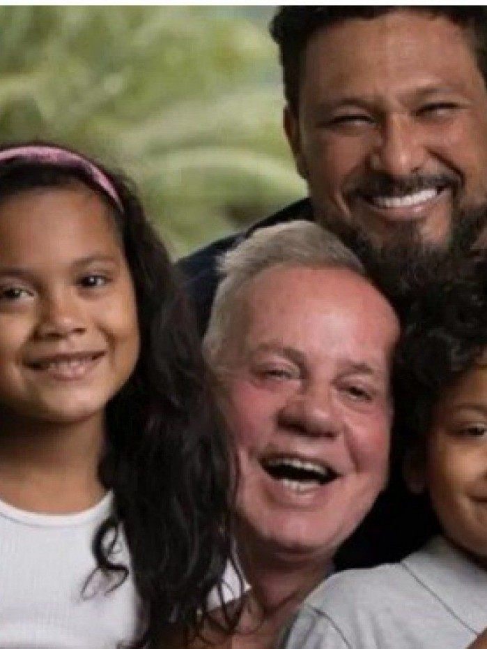 Luiz Fernando Guimarães, o marido e os filhos​
