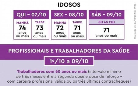 Prefeitura do Rio antecipa dose de reforço para idosos
